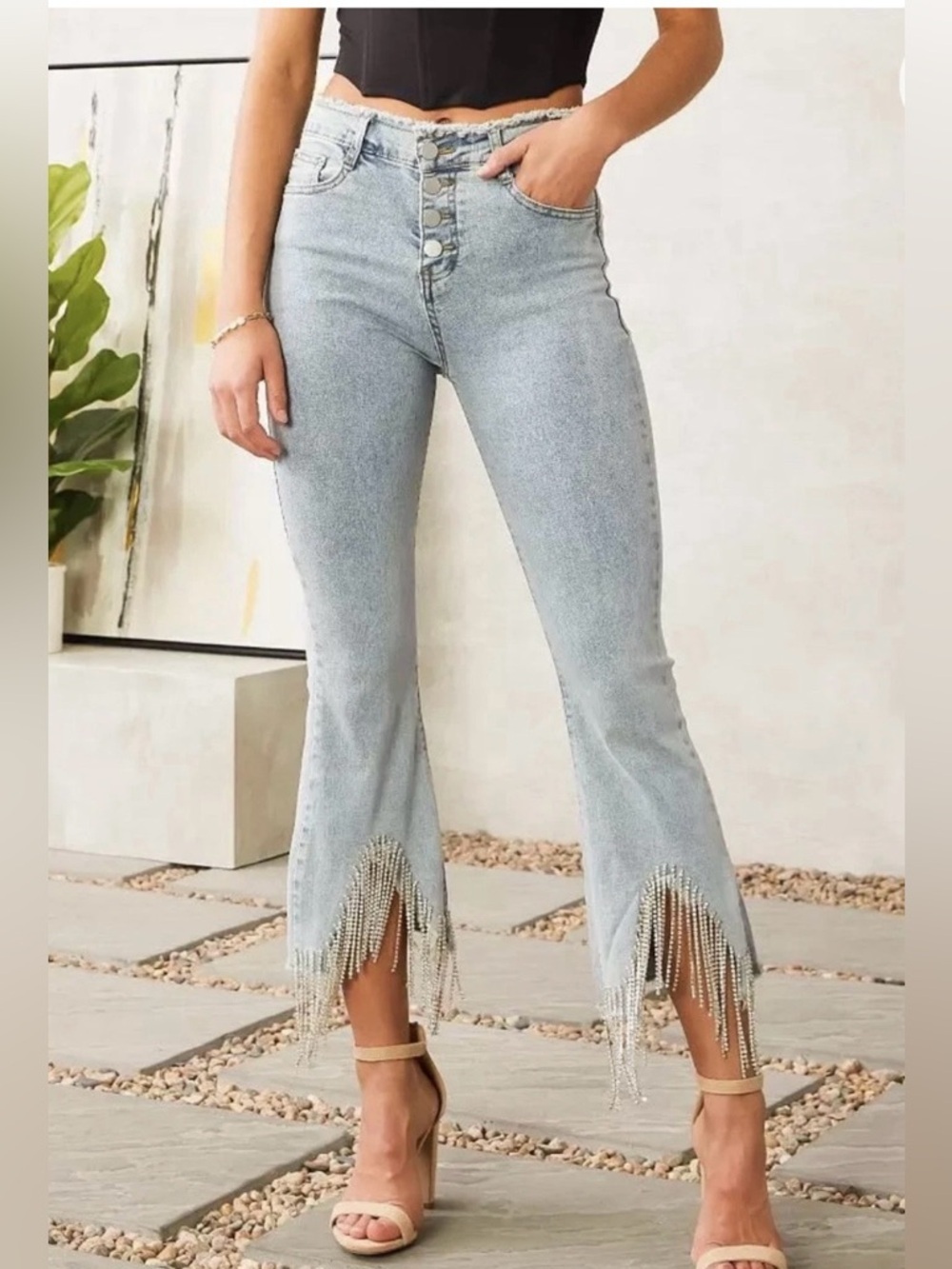 Blue B jeans Women's Distress jeans